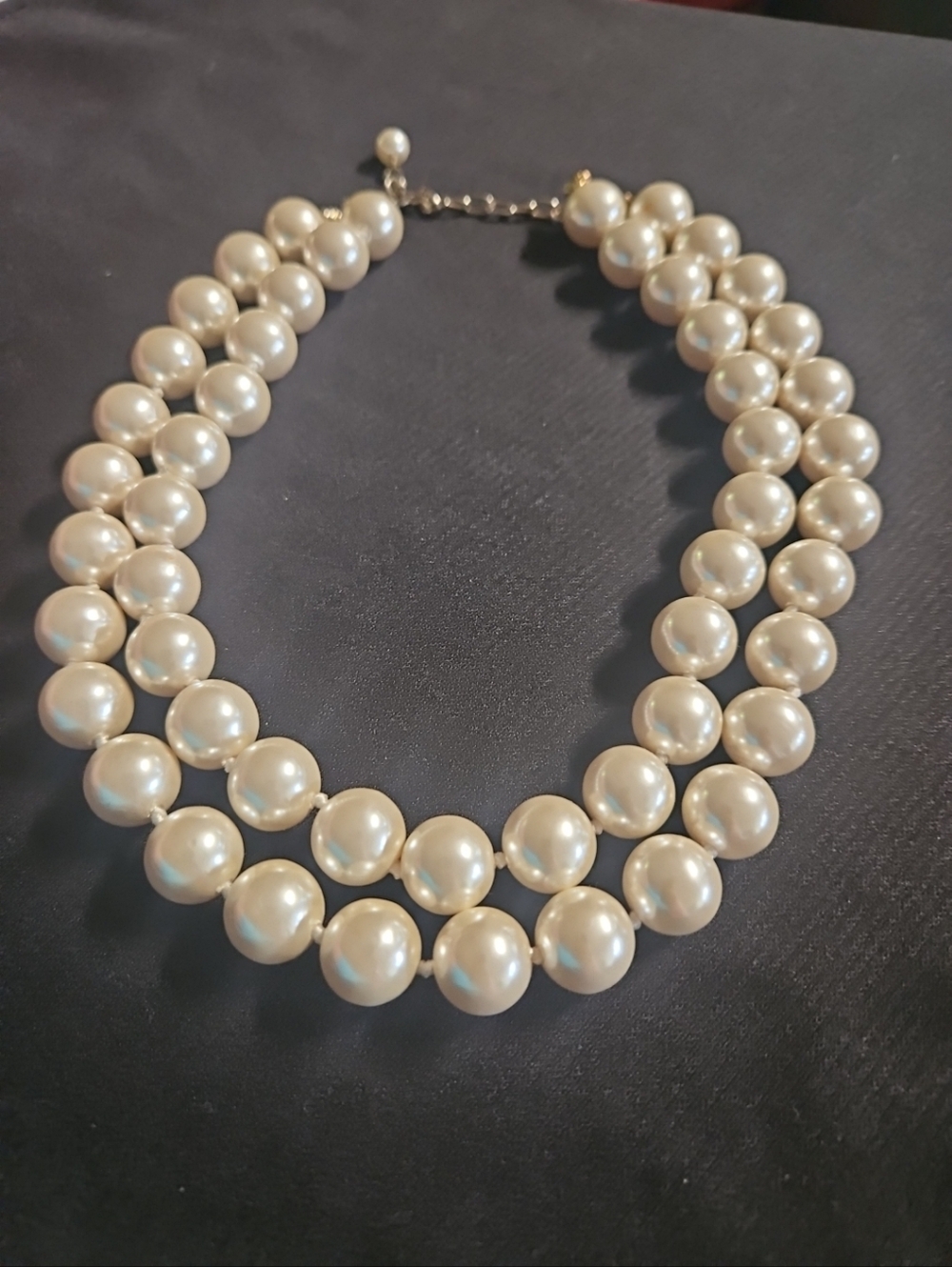 NWT Jilzarah Double Strand Pearl Necklace 16"&17"and Earrings 1" VTG